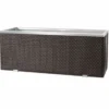 Casa Padrino Luxus Blumenkübel Braun / Silber 98 cm - Garten & Terrassen Accessoires