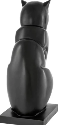 Casa Padrino Luxus Bronzefigur Katze 17,5 x 21 x H. 46 cm - Art Deco Figur
