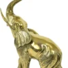 Casa Padrino Luxus Bronzefigur Elefant Gold 50 x 25 x H. 70 cm - Bronze Skulptur - Dekofigur - Deko Accessoires - Luxus Kollektion