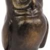 Casa Padrino Luxus Bronzefigur Eule Bronze 7,9 x 7,8 x H. 16,6 cm - Bronze Skulptur