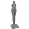 Casa Padrino Luxus Bronze Skulptur Stehende Frau Grün / Bronze 27,5 x 29 x H. 110 cm - Große Bronzefigur - Moderne Deko Figur