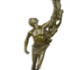Casa Padrino Luxus Bronze Skulptur mit Marmorsockel Tänzer Paar Bronze / Schwarz 18,3 x 12,9 x H. 36,2 cm - Bronzefigur - Dekofigur - Deko Accessoires