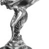 Casa Padrino Luxus Bronze Skulptur Lady with Wings Silber / Schwarz 15 x 17 x H. 21 cm - Edle Bronzefigur mit Marmorsockel