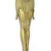 Casa Padrino Luxus Bronze Skulptur Ägyptische Tänzerin Gold / Schwarz 17,6 x 12,6 x H. 49,2 cm - Bronzefigur mit Marmorsockel - Deko Accessoires