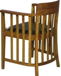 Casa Padrino Luxus Bürostuhl mit Armlehnen Hellbraun / Grün 63 x 52 x H. 80 cm - Büromöbel