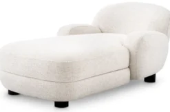 Casa Padrino Luxus Chaiselongue Weiß / Schwarz 95 x 170 x H. 69 cm - Wohnzimmer Liegesessel - Recamiere - Wohnzimmer Möbel - Luxus Möbel - Luxus Qualität
