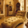 Casa Padrino Luxus Chaiselongue / Relax Liege Gold 170 cm - Luxus Möbel