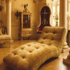 Casa Padrino Luxus Chaiselongue / Relax Liege Gold 170 cm - Luxus Möbel