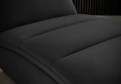 Casa Padrino Luxus Chaiselongue mit Kopfkissen Schwarz 85 x 170 x H. 92 cm - Wohnzimmer Liegesessel - Relexliege - Recamiere - Wohnzimmer Möbel - Luxus Möbel