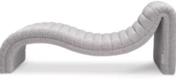 Casa Padrino Luxus Chaiselongue Grau 165 x 61,5 x H. 65 cm - Wohnzimmer Liegesessel - Designer Recamiere - Wohnzimmer Möbel - Luxus Möbel - Luxus Qualität
