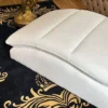 Casa Padrino Luxus Chaiselongue mit Kopfkissen Weiß 170 cm