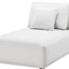 Casa Padrino Luxus Chaiselongue Weiß / Schwarz 93 x 158 x H. 83 cm - Liegesessel mit Rückenlehne und 2 Kissen - Wohnzimmer Möbel