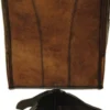 Casa Padrino Luxus Chefsessel aus Echtleder in Braun - Höhenverstellbarer Drehstuhl für das Büro - 64 x 67 x 104-111 cm