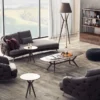 Casa Padrino Luxus Chesterfield 2-Sitzer Sofa Grau / Braun 220 x 95 x H. 85 cm - Schlafsofa - Schlafcouch - Wohnzimmer Möbel