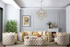 Casa Padrino Luxus Chesterfield Couchtisch Creme 140 x 80 x H. 45 cm - Wohnzimmertisch mit Glasplatte - Wohnzimmer Möbel - Chesterfield Möbel - Luxus Möbel - Luxus Einrichtung