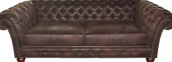 Casa Padrino Luxus Chesterfield Sofa Braun - Chesterfield Wohnzimmer Möbel