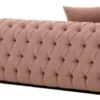 Casa Padrino Luxus Chesterfield Sofa Vintage Rosa / Schwarz 255 x 105 x H. 60 cm - Wohnzimmer Sofa - Hotel Sofa - Wohnzimmer Möbel - Chesterfield Möbel - Luxus Möbel - Luxus Einrichtung