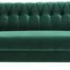 Casa Padrino Luxus Chesterfield Wohnzimmer Sofa Grün / Braun / Gold 230 x 90 x H. 81,5 cm - Luxus Qualität