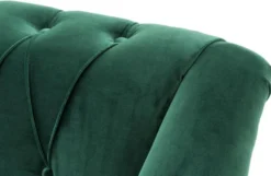 Casa Padrino Luxus Chesterfield Wohnzimmer Sofa Grün / Braun / Gold 230 x 90 x H. 81,5 cm - Luxus Qualität