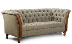 Casa Padrino Luxus Chesterfield Fußhocker Cezar 60x40 60 x 40 x H. 45 cm - Eleganter Wohnzimmer Fußhocker mit Echtleder - Chesterfield Wohnzimmer Möbel