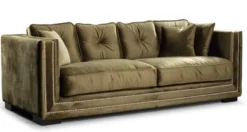 Casa Padrino Luxus Chesterfield Sessel Hamilton 110 x 105 x H. 90 cm - Eleganter Wohnzimmer Sessel mit Echtleder - Chesterfield Wohnzimmer Möbel