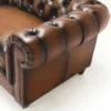 Casa Padrino Luxus Chesterfield Echtleder Sofa Vintage Braun / Dunkelbraun 240 cm