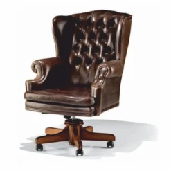 Casa Padrino Luxus Chesterfield Leder Bürostuhl Vintage Braun 74 x 92 x H. 116 - Made in Italy