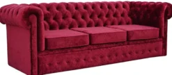 Casa Padrino Luxus Chesterfield Samt Sofa 235 x 93 x H. 84 cm - Verschiedene Farben - Chesterfield Möbel