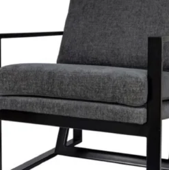 Casa Padrino Luxus Club Sessel mit Metallrahmen Grau / Schwarz 80 x 70 x H. 85 cm - Hotel Möbel