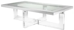 Casa Padrino Luxus Couchtisch 140 x 80,5 x H. 43 cm - Designer Wohnzimmertisch