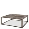 Casa Padrino Luxus Couchtisch Schwarz 100 x 100 x H. 46 cm - Quadratischer Wohnzimmertisch mit Glasplatte