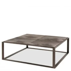 Casa Padrino Luxus Couchtisch Schwarz 100 x 100 x H. 46 cm - Quadratischer Wohnzimmertisch mit Glasplatte