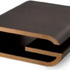 Casa Padrino Luxus Couchtisch Mokka / Messing 100 x 100 x H. 33 cm - Designer Wohnzimmertisch - Wohnzimmer Möbel - Luxus Möbel - Designer Möbel - Luxus Einrichtung - Designer Einrichtung