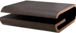 Casa Padrino Luxus Couchtisch Mokka / Messing 100 x 100 x H. 33 cm - Designer Wohnzimmertisch - Wohnzimmer Möbel - Luxus Möbel - Designer Möbel - Luxus Einrichtung - Designer Einrichtung