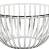 Casa Padrino Luxus Couchtisch Silber Ø 81 x H. 43 cm - Runder Edelstahl Wohnzimmertisch mit Glasplatte