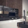 Casa Padrino Luxus Couchtisch Schwarz / Matt Schwarz / Kupfer 124 x 124 x H. 35 cm - Quadratischer Wohnzimmertisch mit Marmorplatte - Wohnzimmer Möbel - Hotel Möbel - Luxus Möbel