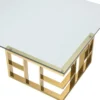 Casa Padrino Luxus Couchtisch Gold 180 x 90 x H. 32,2 cm - Edelstahl Wohnzimmertisch mit Glasplatte - Designermöbel