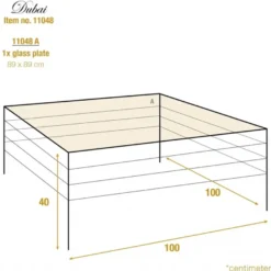 Casa Padrino Luxus Couchtisch Silber 100 x 100 x H. 40 cm - Quadratischer Wohnzimmertisch mit Glasplatte
