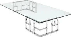 Casa Padrino Luxus Couchtisch / Wohnzimmertisch Silber 180 x 90 x H. 32,2 cm - Luxus Kollektion
