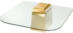 Casa Padrino Luxus Couchtisch / Wohnzimmertisch Gold 105 x 105 x H. 44 cm - Luxus Wohnzimmermöbel