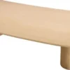 Casa Padrino Luxus Couchtisch Naturfarben 185 x 120 x H. 30 cm - Massivholz Wohnzimmertisch mit leicht gebogener Tischplatte - Wohnzimmer Möbel - Hotel Möbel - Luxus Möbel - Luxus Einrichtung