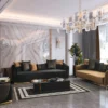 Casa Padrino Luxus Couchtisch Schwarz / Gold 110 x 70 x H. 43 cm - Rechteckiger Wohnzimmertisch - Wohnzimmer Möbel - Luxus Möbel - Luxus Einrichtung - Wohnzimmer Einrichtung