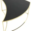 Casa Padrino Luxus Couchtisch Gold / Schwarz Ø 150 x H. 40 cm - Designer Wohnzimmermöbel