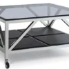 Casa Padrino Luxus Couchtisch Silber 100 x 100 x H. 50 cm - Wohnzimmer Möbel