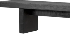 Casa Padrino Luxus Couchtisch Schwarz 240 x 35 x H. 41 cm - Riesiger Massivholz Wohnzimmertisch - Wohnzimmer Möbel - Hotel Möbel - Luxus Möbel - Luxus Einrichtung