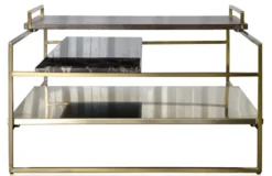Casa Padrino Luxus Couchtisch Gold 60 x 60 x H. 36,5 cm - Designer Wohnzimmertisch