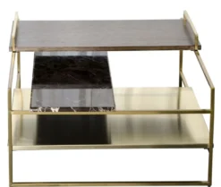 Casa Padrino Luxus Couchtisch Gold 60 x 60 x H. 36,5 cm - Designer Wohnzimmertisch