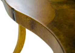 Casa Padrino Luxus Couchtisch Braun / Naturfarben Ø 70 x H. 45 cm - Runder Wohnzimmertisch mit Massivholz Tischplatte - Wohnzimmer Möbel - Hotel Möbel - Luxus Möbel