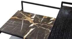 Casa Padrino Luxus Couchtisch Schwarz 60 x 60 x H. 36,5 cm - Designer Wohnzimmertisch