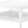 Casa Padrino Luxus Couchtisch Weiß 100 x 100 x H. 42 cm - Quadratischer Wohnzimmertisch aus hochwertigen strapazierbarem Aluminium - Gartentisch
